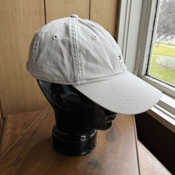 Vintage 90s Tommy Hilfiger Khaki Cotton Canvas Hat Cap Adjustable Back - One Siz - Picture 5 of 7